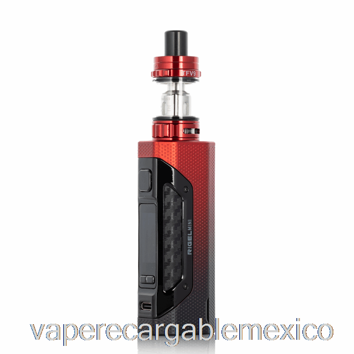 Vape Recargable Smok Rigel Mini 80w Kit De Inicio Negro Rojo